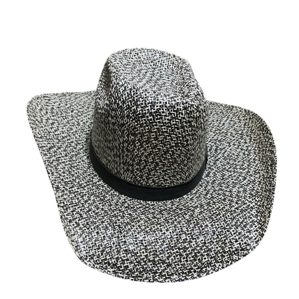 Resistol Hooey Del Rio Black and white straw hat size 7 56 inner circumference